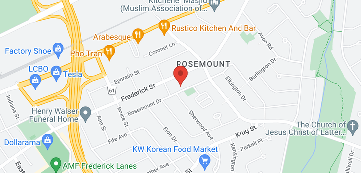 map of 127 Rosemount Drive